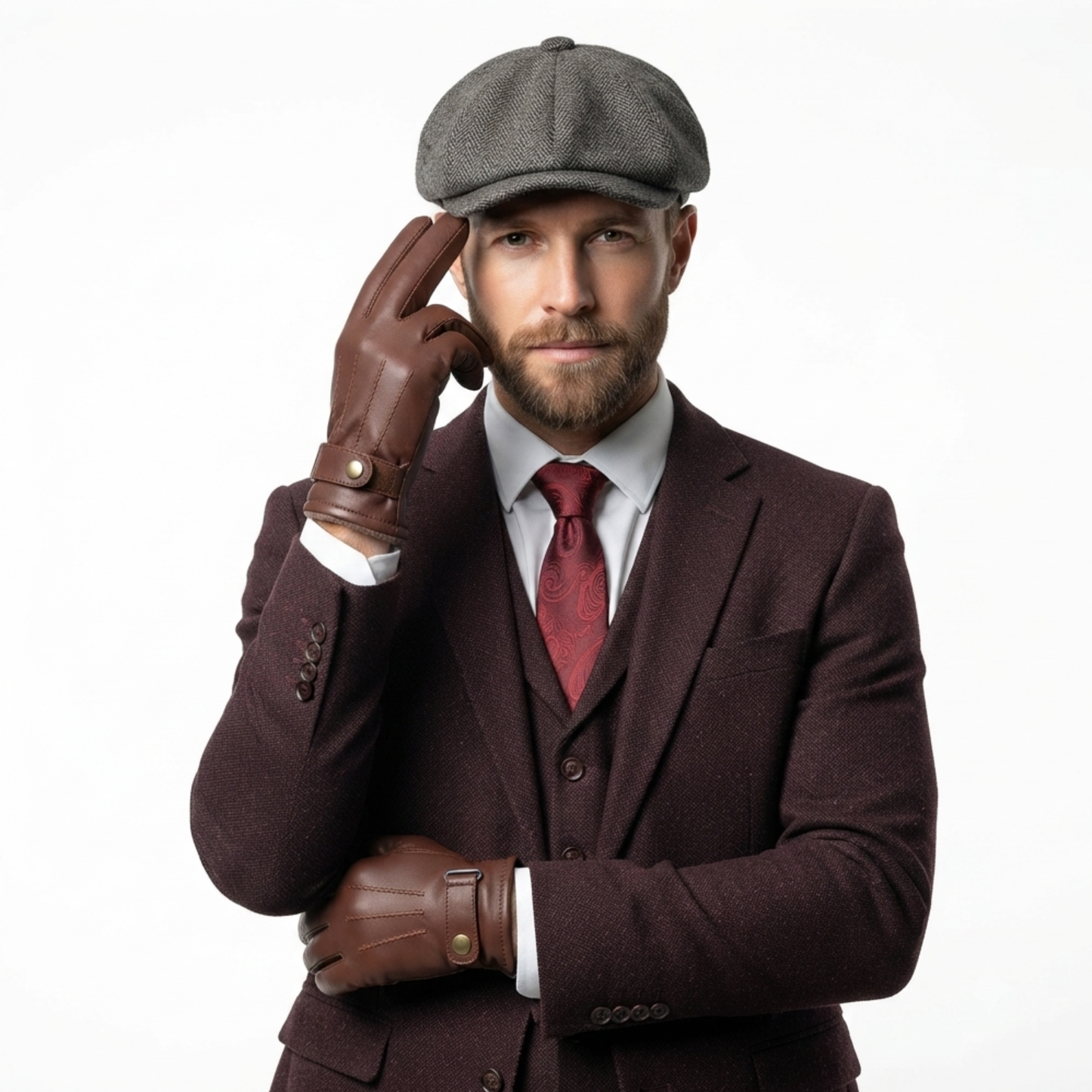 fashion gloves – men's soft leather winter touchscreen gloves