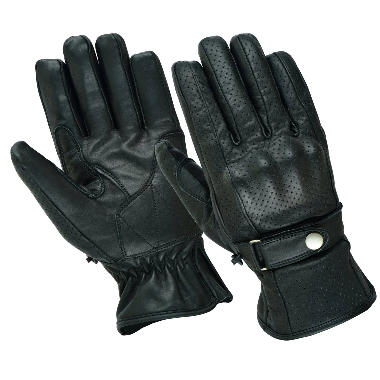 summer leather biker gloves for motorcycle riders
