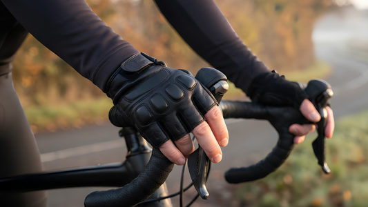 Are black fingerless gloves suitable for cycling in cool weather?