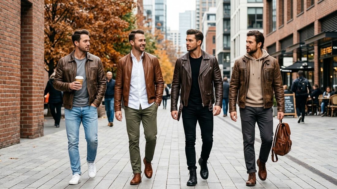 10 Ways Men Can Wear a Brown Leather Jacket Stylishly