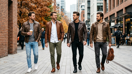 10 Ways Men Can Wear a Brown Leather Jacket Stylishly