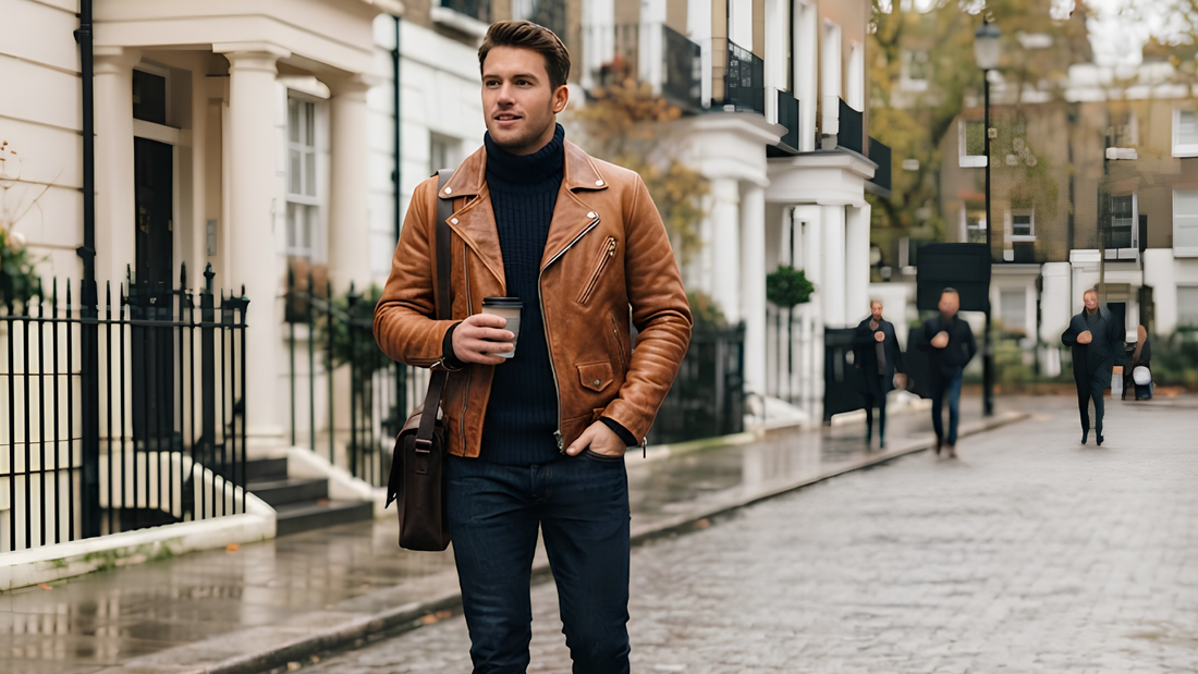 Best tan leather jackets for men available in the UK