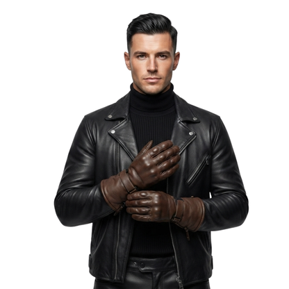 Winter Motorcycle Gloves-Cowhide Leather Waterproof Riding Gear