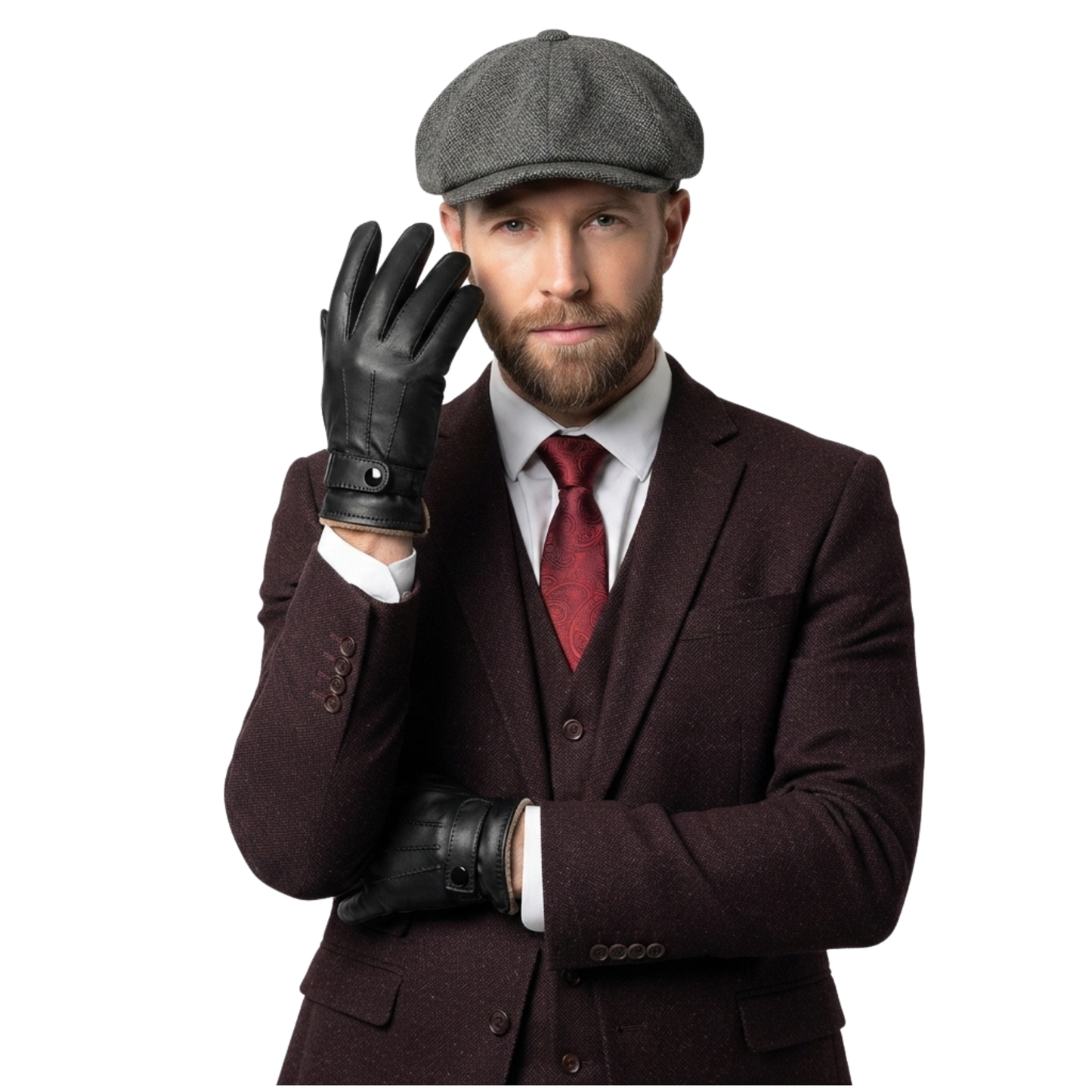 fashion gloves – men's soft leather winter touchscreen gloves