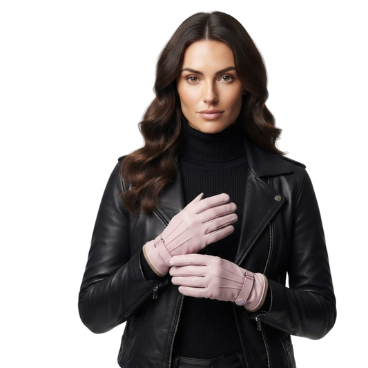 Fashion Gloves – Women's Soft Leather Winter Touchscreen Gloves