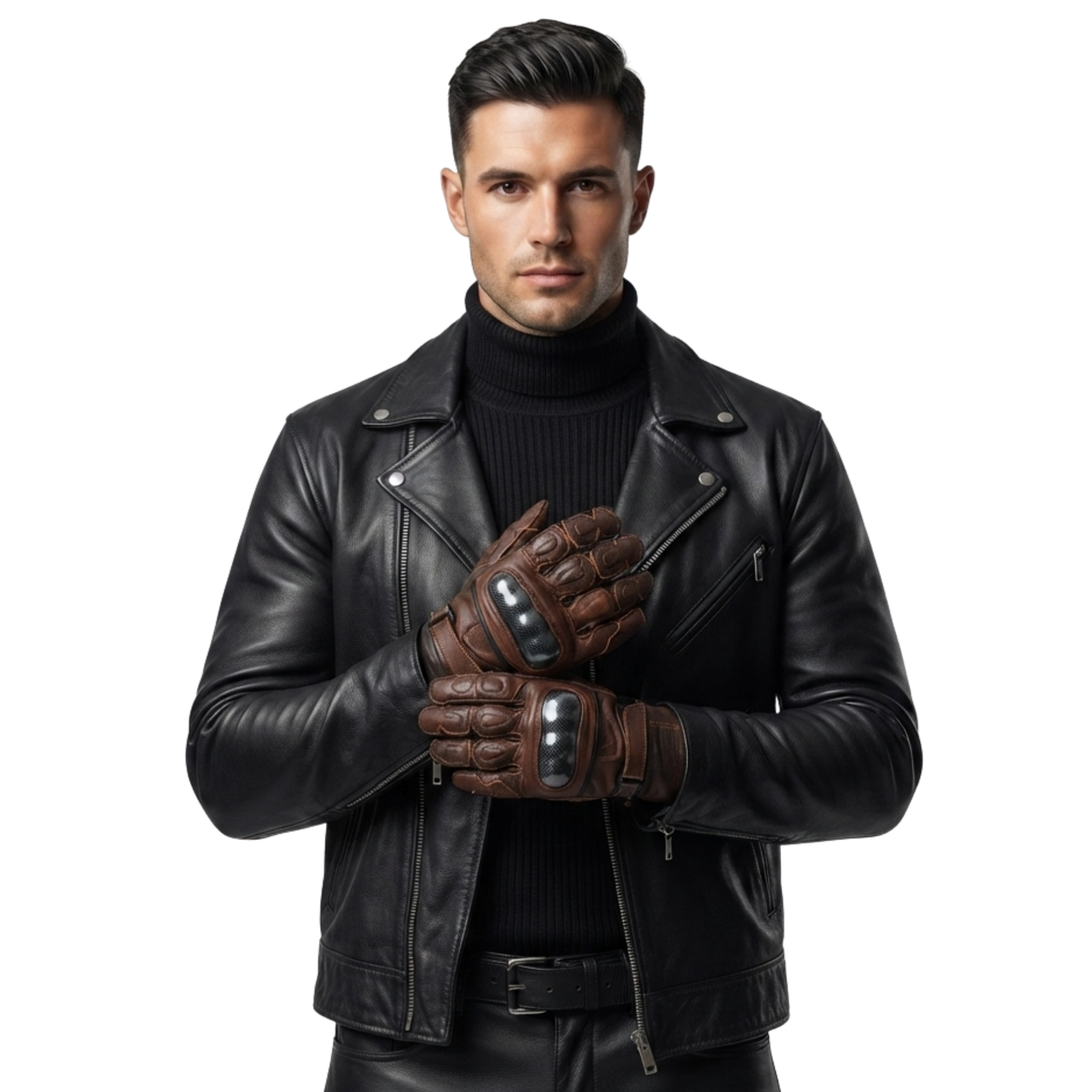 winter motorcycle gloves cowhide leather waterproof biker gear