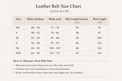 Leather Belts for Men Double Stitch Smart Casual Leather Belt