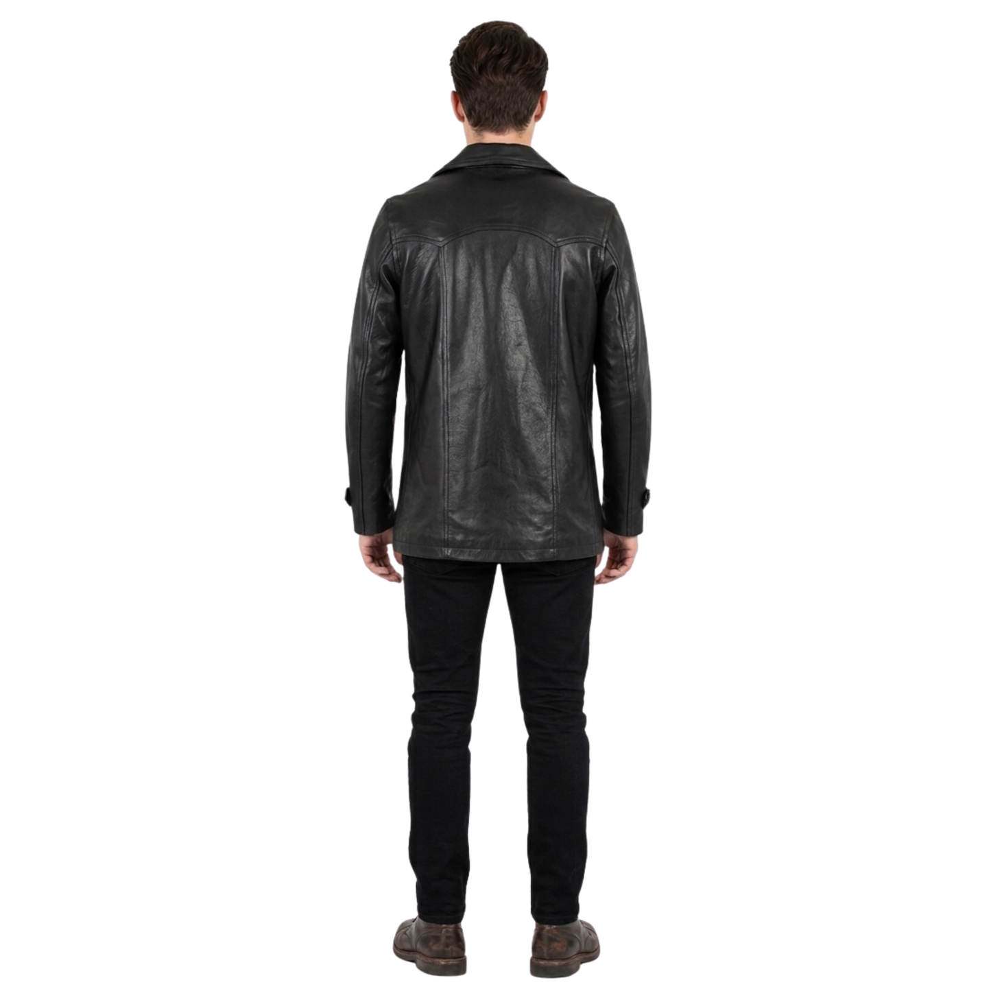 mens leather jackets heist antique cowhide long leather coat vintage style