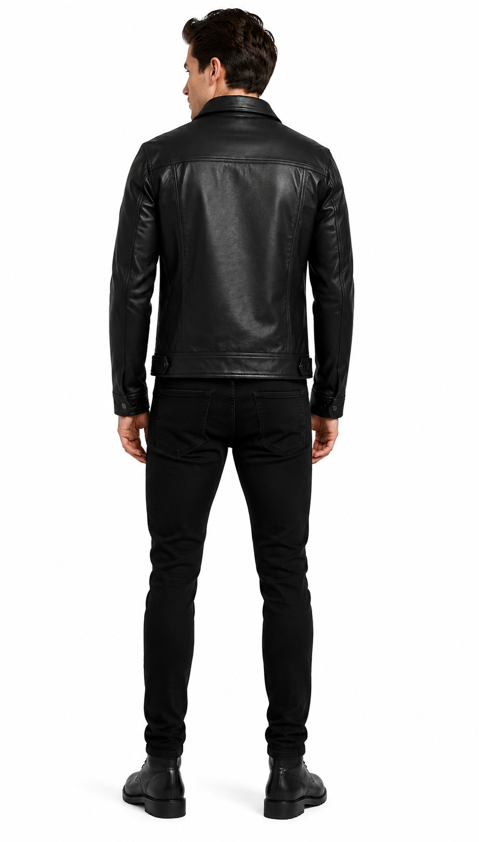 lynch men’s classic vintage leather jacket – fitted style design