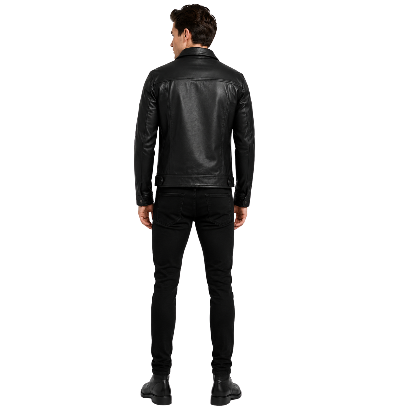 lynch men’s classic vintage leather jacket – fitted style design
