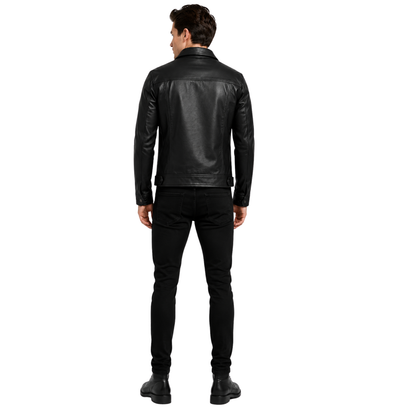 Lynch Men’s Classic Vintage Leather Jacket – Fitted Style Design