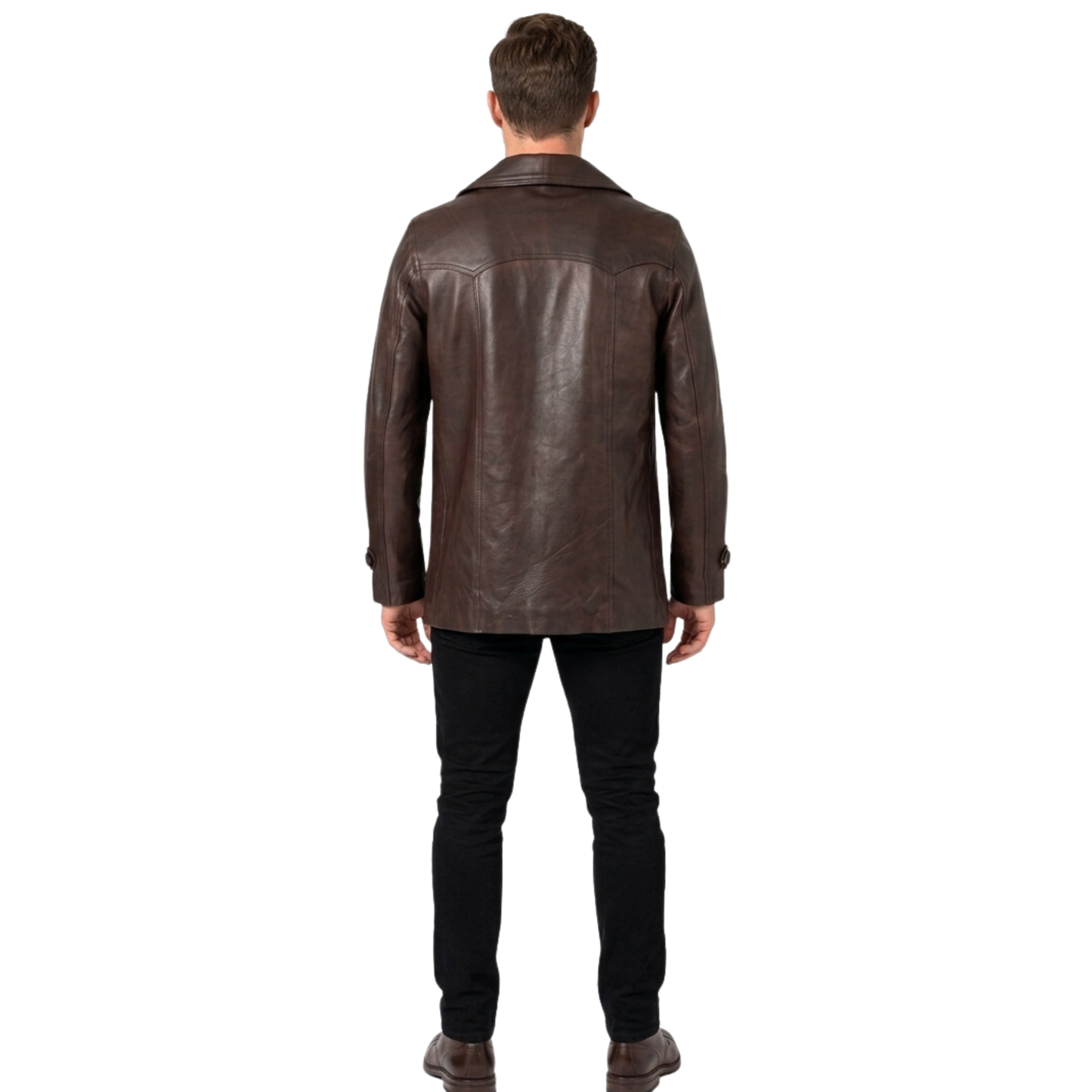 mens leather jackets heist antique cowhide long leather coat vintage style