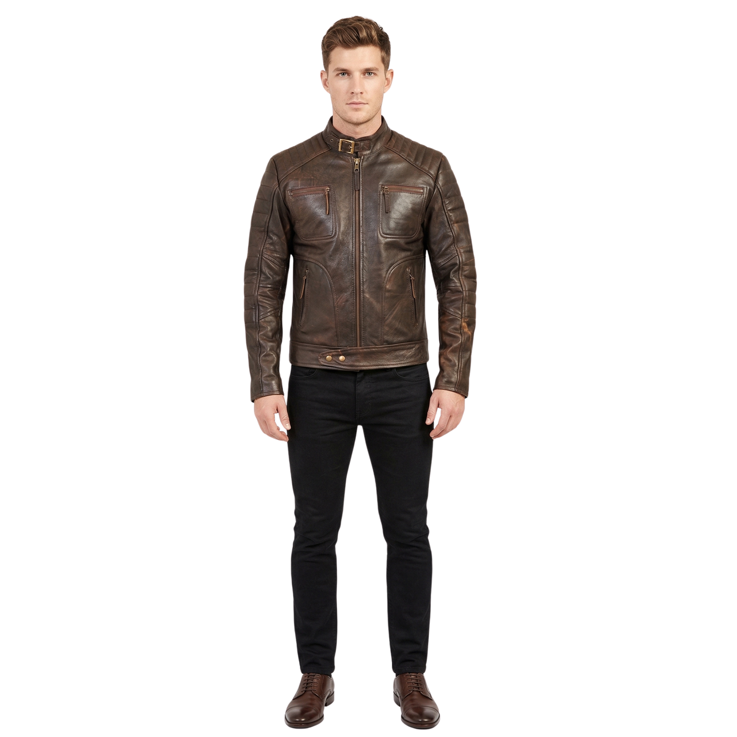 men’s weybridge leather jacket