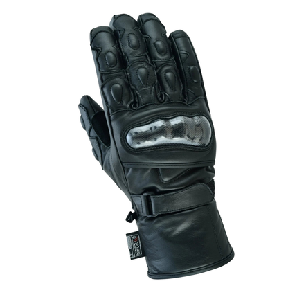 Winter Motorcycle Gloves Cowhide Leather Waterproof Biker Gear