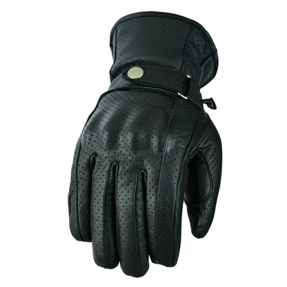 Summer Leather Biker Gloves for Motorcycle Riders