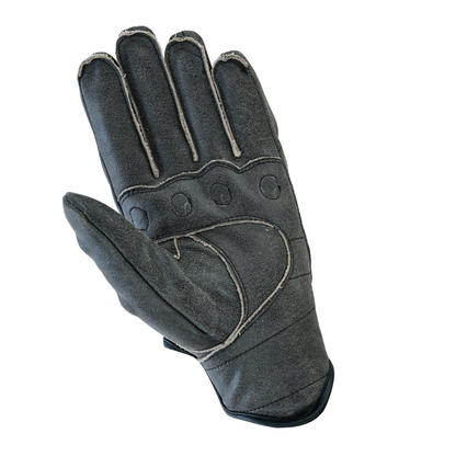 Cowhide Leather Gloves – PU Armored Durable Winter Riding Gloves