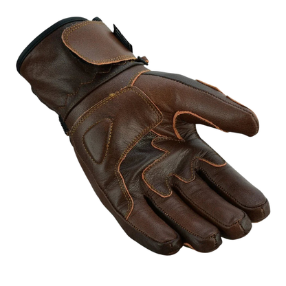 Winter Motorcycle Gloves Cowhide Leather Waterproof Biker Gear