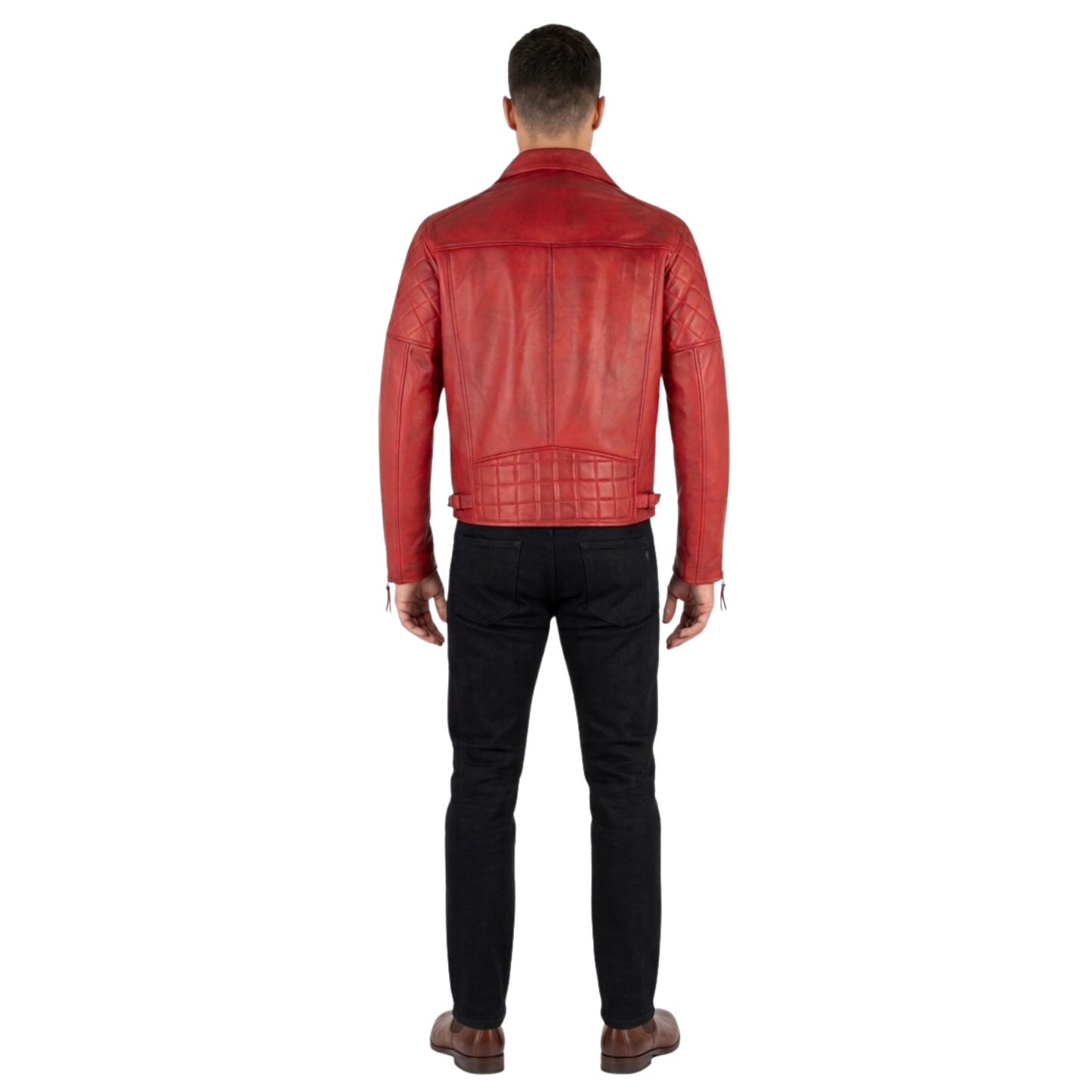 men’s ashwood quilted leather biker jacket for smart casual wear