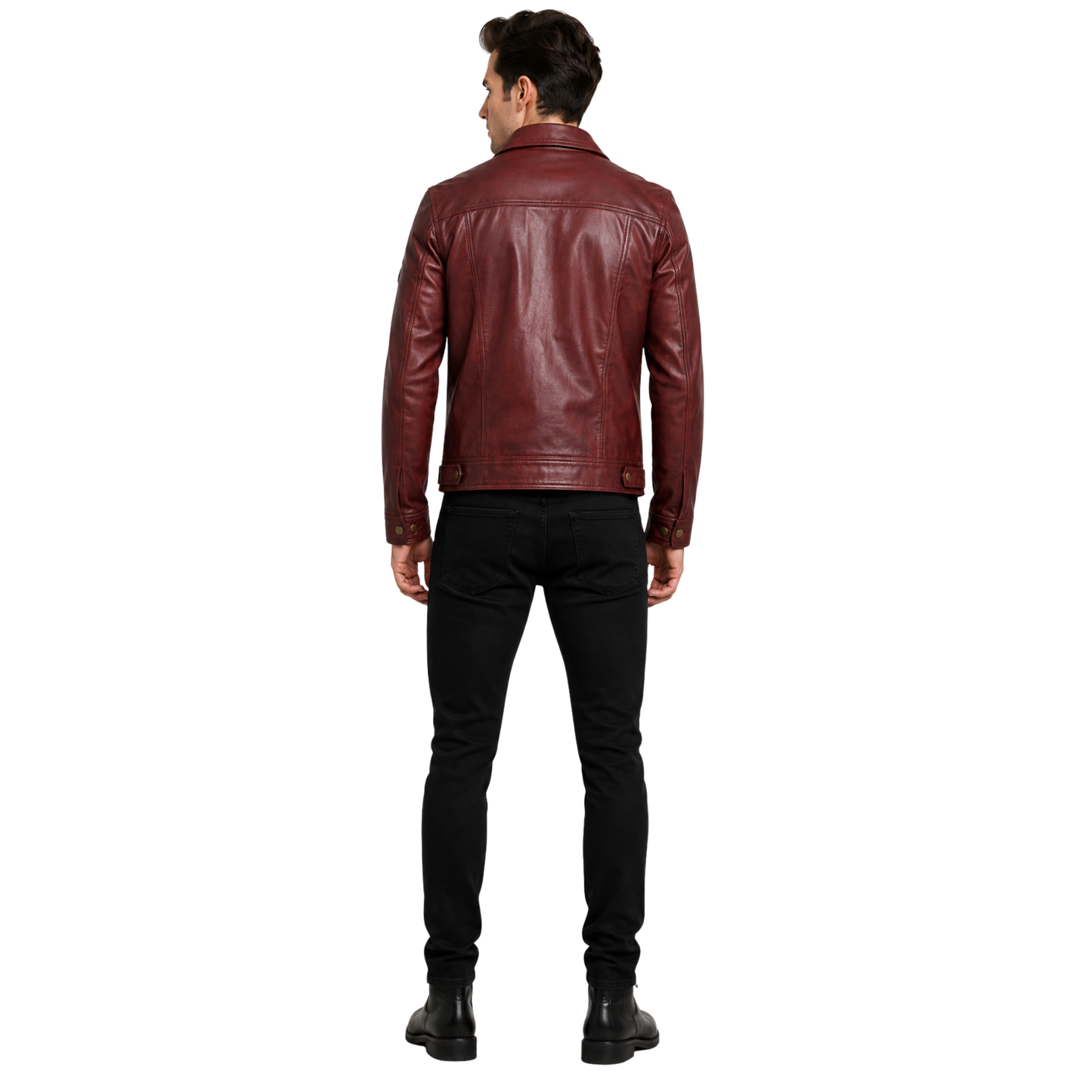 lynch men’s classic vintage leather jacket – fitted style design