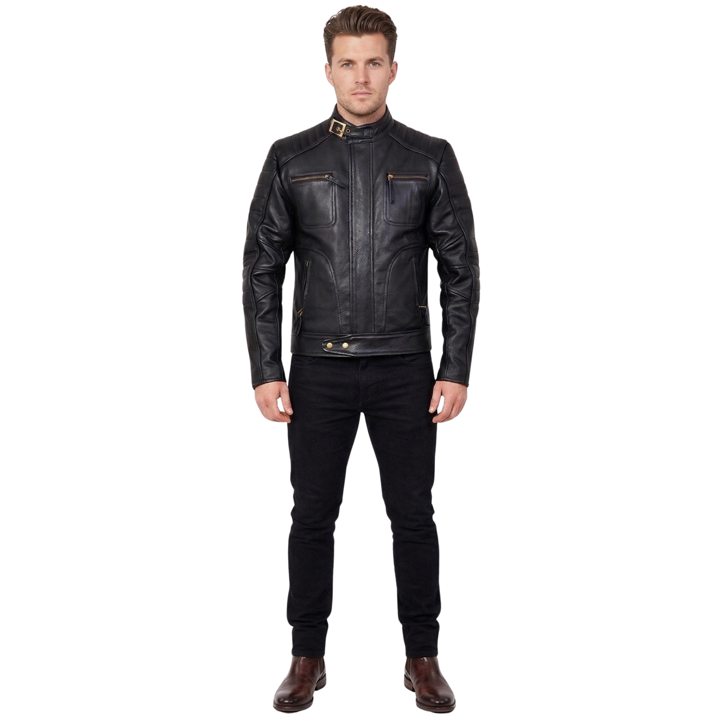 men’s weybridge leather jacket