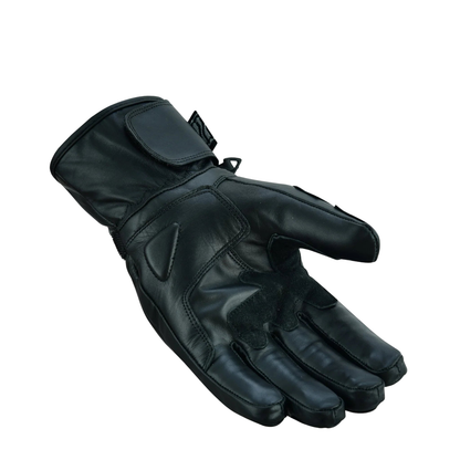 Winter Motorcycle Gloves Cowhide Leather Waterproof Biker Gear