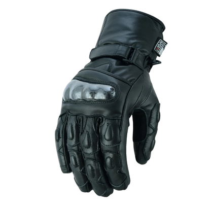 Winter Motorcycle Gloves Cowhide Leather Waterproof Biker Gear