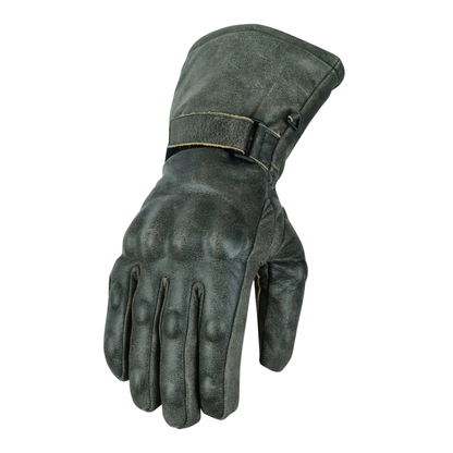 Winter Motorcycle Gloves-Cowhide Leather Waterproof Riding Gear