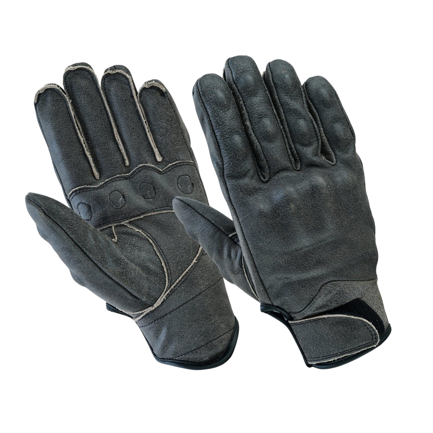 cowhide leather gloves – pu armored durable winter riding gloves