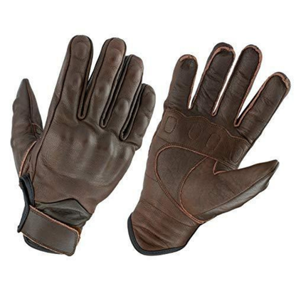 Cowhide Leather Gloves – PU Armored Durable Winter Riding Gloves